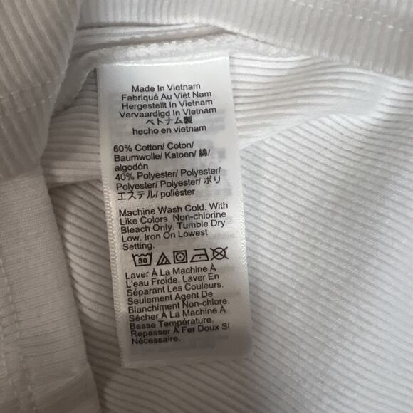 J. Crew Tank Top Womens XS White Sleeveless Ribbed Pullover Cotton Blend Casual - Picture 7 of 10